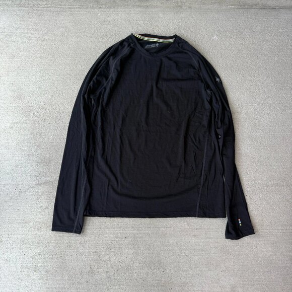 Smartwool Merino 150 Long Sleeve Crew Top Black Wool Performance M - Picture 1 of 5